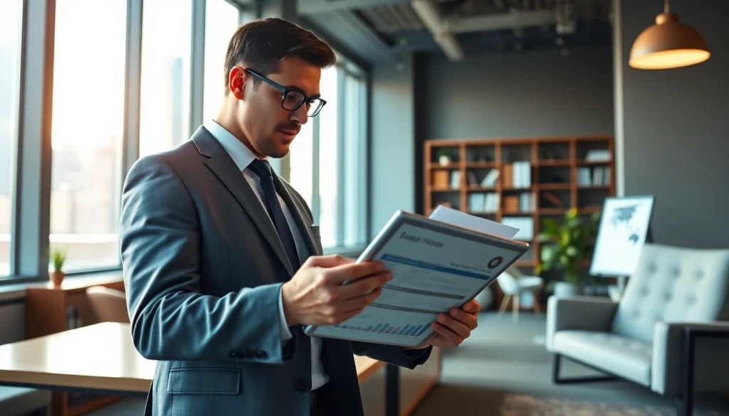 Research a financial advisor using FINRA Broker Check features in a professional office.