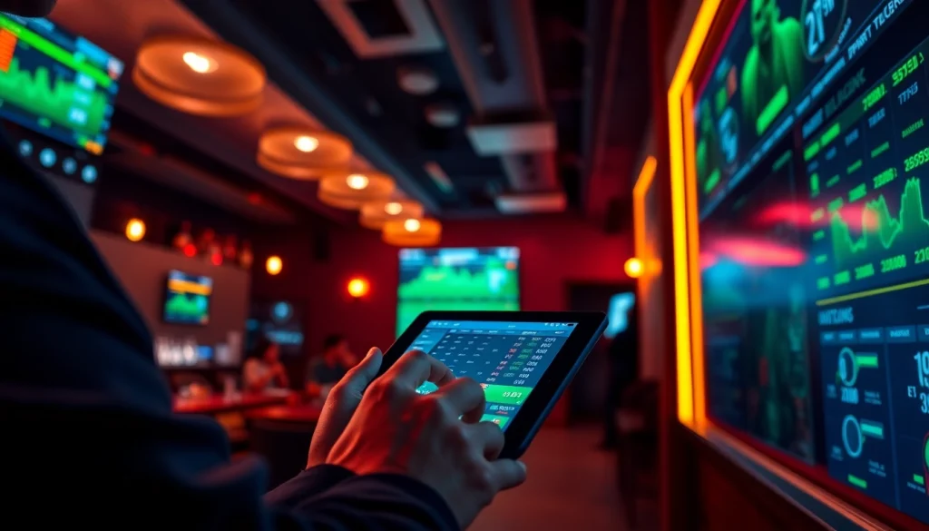 Betting enthusiast exploring options on 22bet.tax in a modern lounge setting.